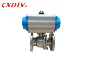 China SS316 2PC Full Port Air Pneumatic Actuated Ball Valve Q641F JIS10K 50A on sale