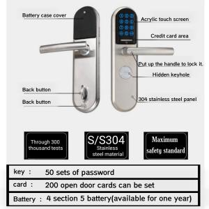 China Household / Apartment Intelligent Electronic Lock With Password / IC Card Unlock on sale