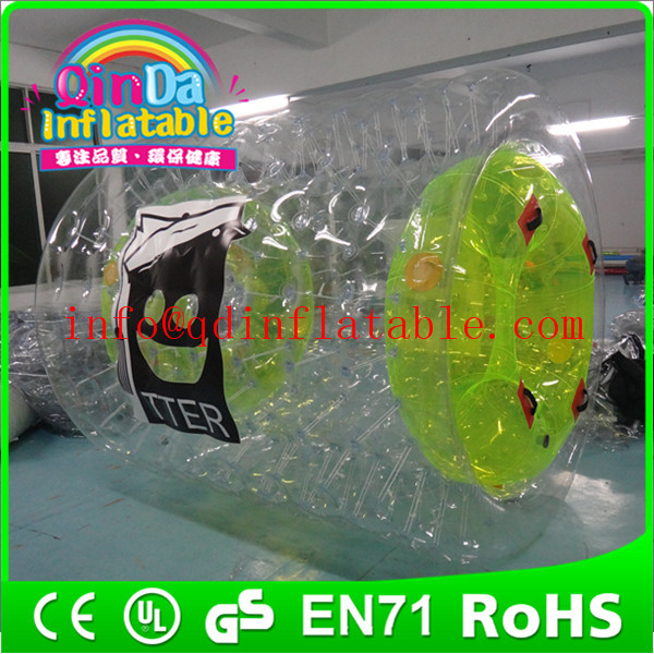 China QinDa Inflatable Water Rolling Ball inflatables roller roller coaster on sale