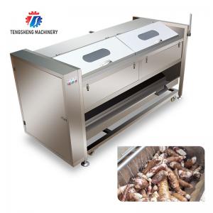Best 380KG Stainless steel roller cleaning machine, ginger, taro, lotus root, cleaning and peeling machine wholesale