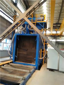 China Steel Structural 1.4M/Min roller conveyor type shot blasting machine For Sand Blaster on sale