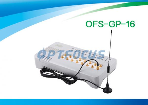Cheap H.323 16 Channel SIP VOIP GSM Gateway White 500g 1 lb with Internal Attenna for sale