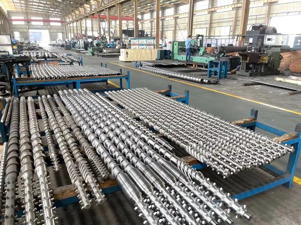 Best PVC UPVC Pipe Extruder Double Screw Barrel High Output For Pvc Machinery Parts wholesale