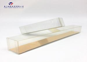 Best Delicate Custom PET Plastic Box Gold Hard Paper Inside Clear Plastic Box Packaging wholesale
