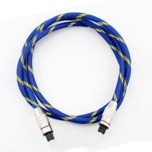 China Optical Digital Audio Cable  Male to Male Gold Plated Knited Blue Rope 5.1 for Home Theater Soundbar on sale