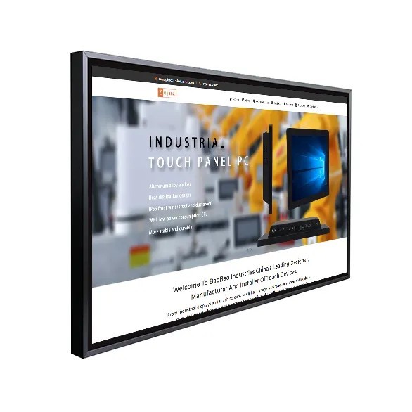 China 55 inch Infrared Touch Screen Monitor Display Wall Mounted LCD Capacitive Touch on sale
