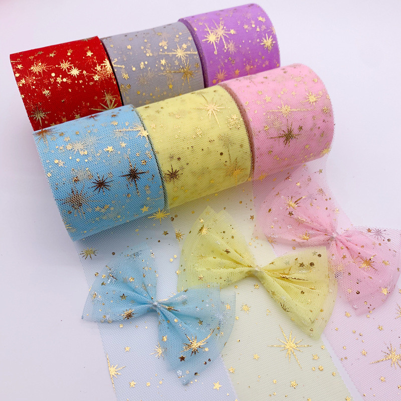 China Wholesale  DIY Handmade Material Silk Organza Mesh Tulle Fabric Ribbon for sale
