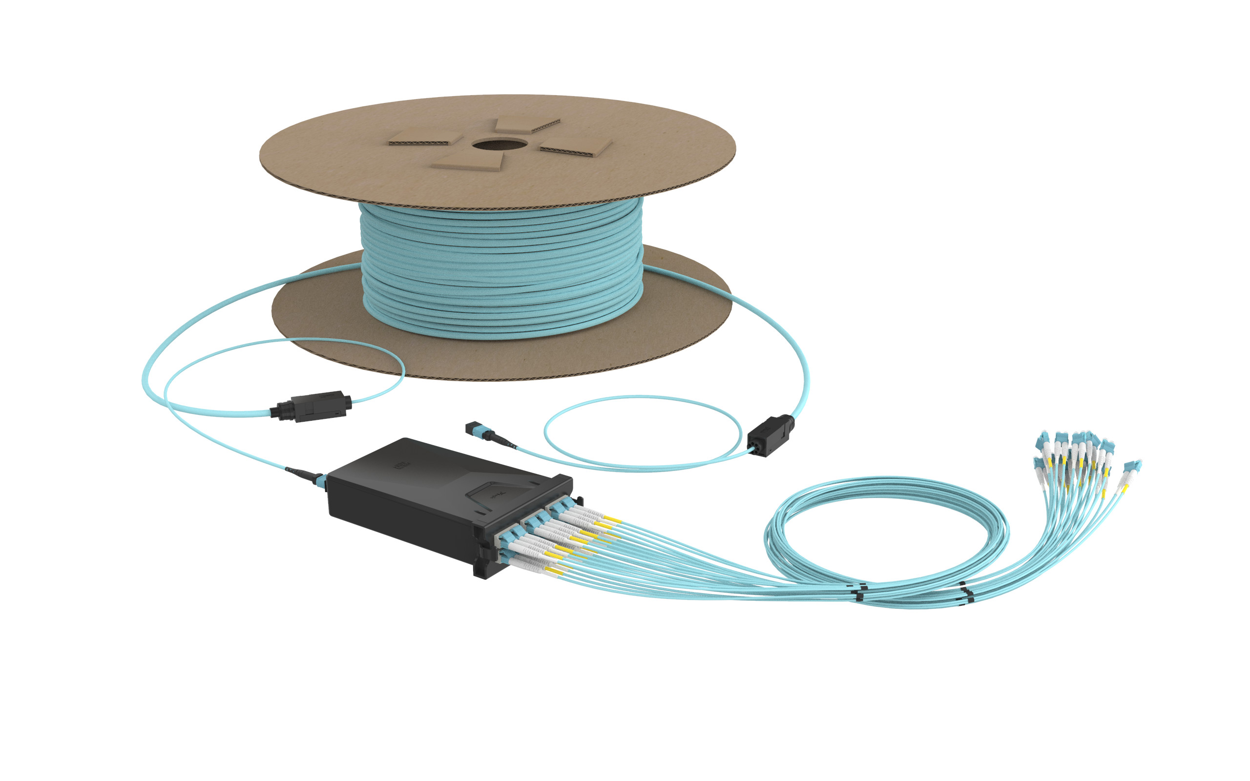 China OM5 MPO Fiber Optic Cable Breakout UPC Data Center Fiber Optic Patch Cord on sale