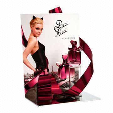 Cheap Cosmetic Display Stand with Printing, Customized Designs are Accepted for sale