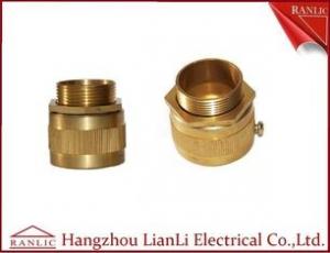 Best 20mm 25mm Brass Flexible Conduit Adaptor With Screw Nickle Plated wholesale