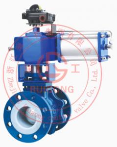 China Rubber Fluorine ZG25 Pneumatic Ball Valve Rubber O Type 150mm on sale