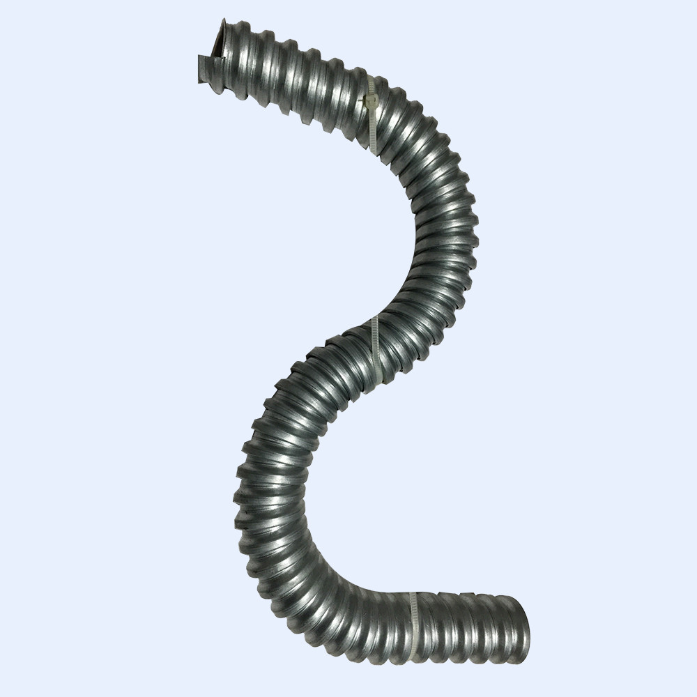 Best 75mm 100mm Gi Flexible Conduit 0.5mmm Thickness Black PVC Jackets Single &amp; Double Lock Available wholesale