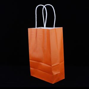 China Recyclable Foil Lined Paper Bags With Handle Kraft Food Take Away Packing on sale