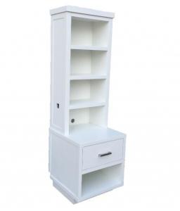 Best PU Finish Tall Bedside Tables With Drawers / White Narrow Tall Nightstand wholesale