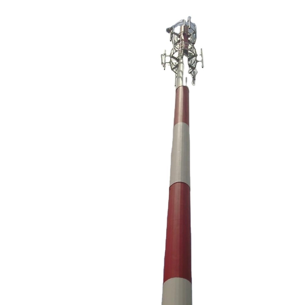 Best Steel Galvanized Tubular Antenna Tower Single Tube Communication Pole wholesale