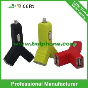 China special USB Y style product dual usb car charger for mobile phone on sale