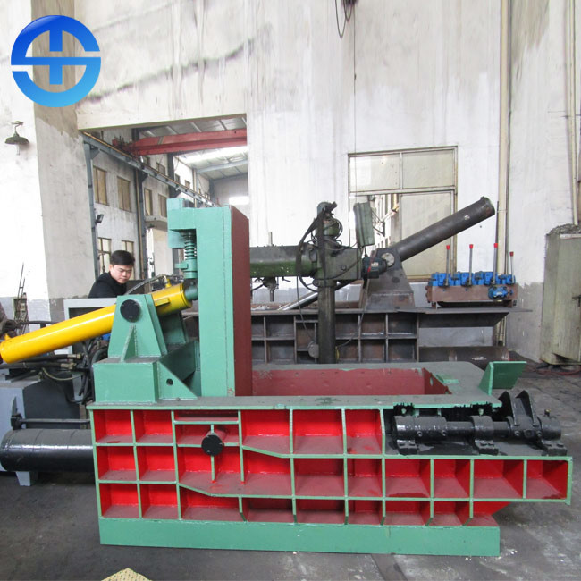 China 18.5 Kw Iron Scrap Pressing Machine Scrap Metal Chip Compressor Machine on sale