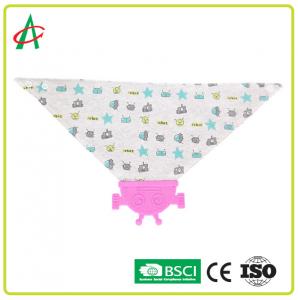 Best CE Modern Baby Bandana Bibs 100% Cotton Silicon With Teether wholesale
