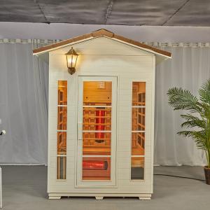 China OEM Solid Wooden Hemlock Outdoor Infrared Steam Sauna For 3 Person on sale