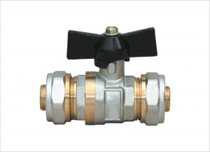 China butterfly handle brass ball valve for PEX-AL-PEX pipe on sale