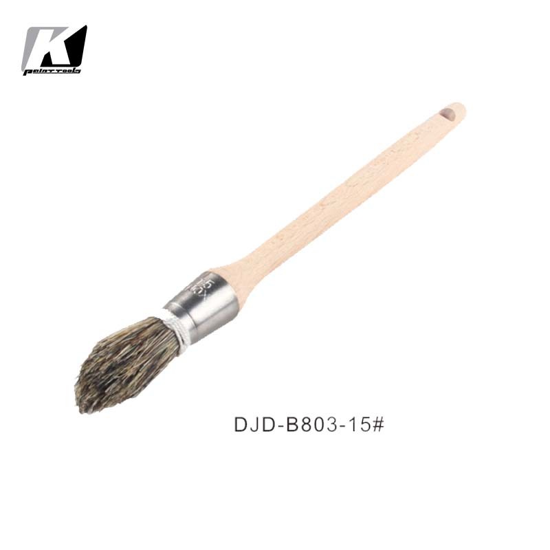 China Multifunctional Round Natural Bristle Paint Brush For Painting 217x15x12mm on sale