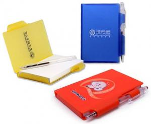colorful memo pad with pen