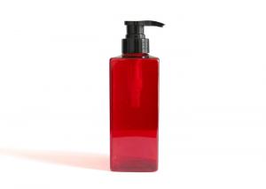 Best Beautiful Red Cosmetic PET Bottle / Reused Empty Square Cosmetic Bottles wholesale