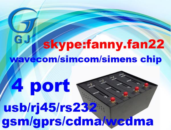 Cheap Wavecom 4 Port GSM Modem Pool with sim cards for Bulk SMS Services for sale