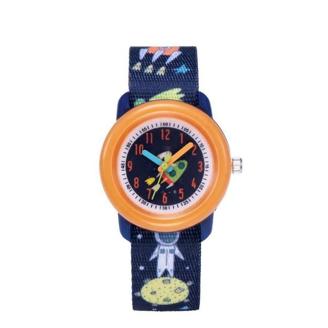 Nylon Strap ODM Children Quartz Wristwatch 3ATM Water Resistant