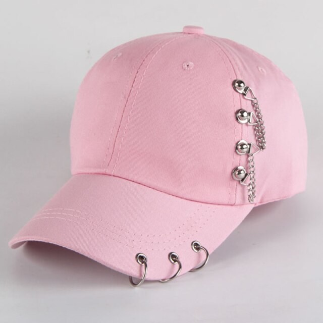 Best Adult Casual Sturdy Adjustable Embroidered Baseball Caps With Piercing Rings Adjustable Strap wholesale