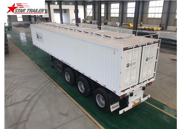 Cheap High - Tensile Steel Flatbed Container Trailer With Water Proof Design for sale