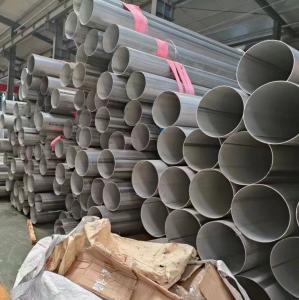 China Welded Stainless Steel Pipe Grade 304 316L 310S 321 347 in 6m Length DN10 - DN600 on sale