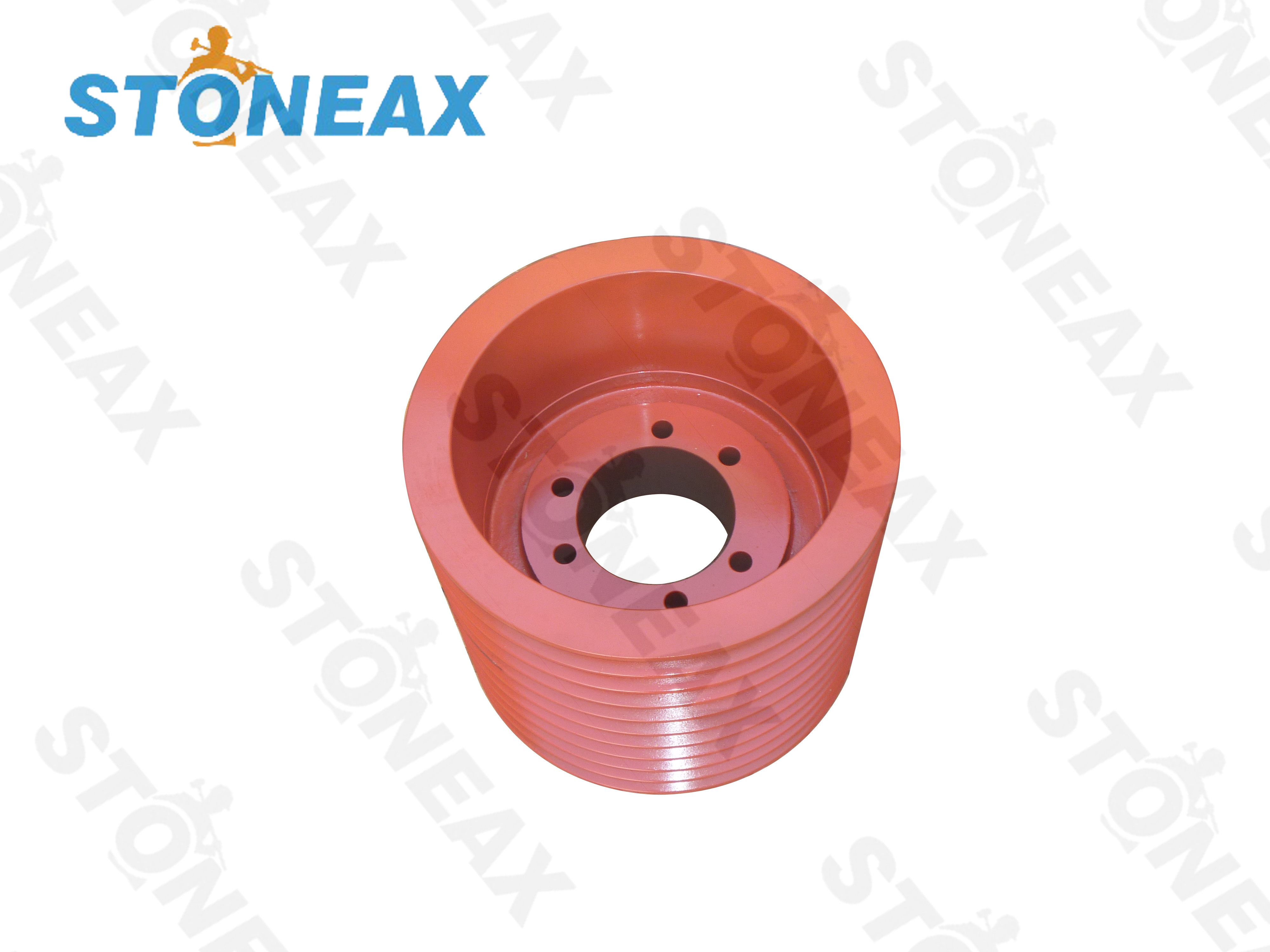 Best Hot Rolled Round Belt Pulley Red Color Casting Steel Material OEM Service wholesale