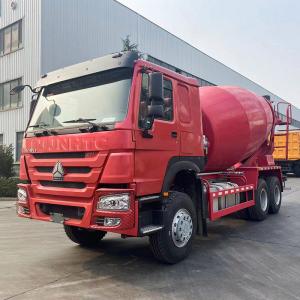 China 10 Wheels SINOTRUK HOWO Concrete Mixing Truck 6x4 Red on sale