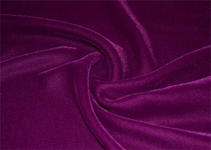 Cheap Purple 100% Polyester Micro Velvet Fabric Blackout Plain Woven for sale