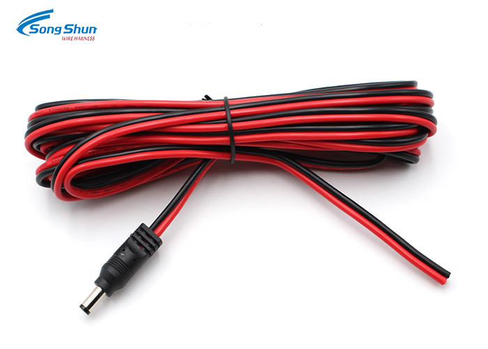 China Male Connector 2.1 Mm DC Power Cable , CCTV Camera LED DC Extension Lead on sale