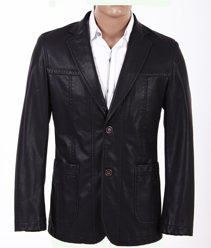 Wholesale Quality Comfortable Men, Black Stylish and Casual Mens Leather Blazers