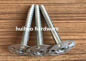 China Galvanized Steel Rock Wool Insulation Anchor pins With 35mm Round Washer Base on sale