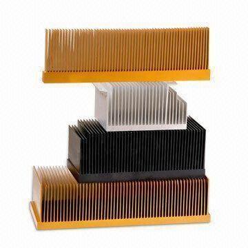 Cheap T4 , T5 Clear Smooth Aluminum Heatsink Extrusion Profiles With Wood Chromizing / Chromising for sale
