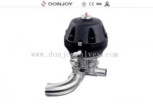 Pneumatic Plastic U type three way Diaphragm Valve with Welded Ends