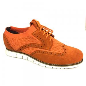 China Flyknit Suede Mens Leather Casual Shoes , Leisure Knitted Canvas Shoes on sale