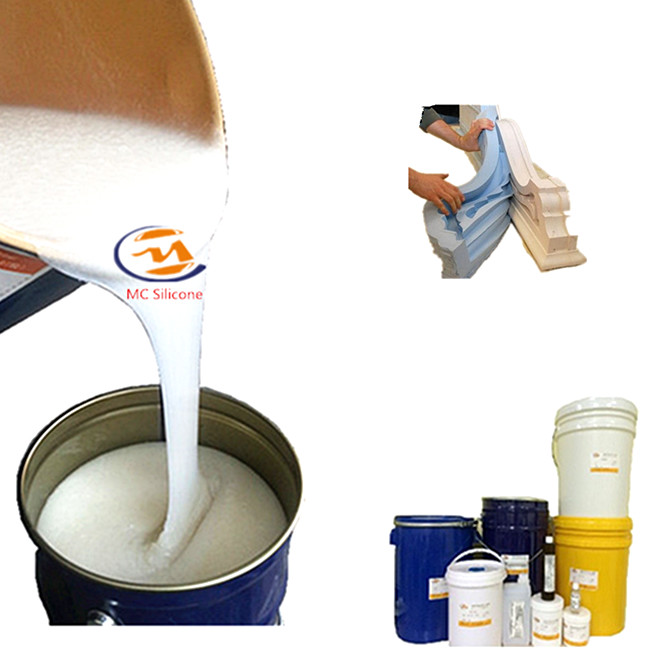 China RTV 2 Good Flowable White Tin Cured High Temp Silicone Mold Rubber Concrete Casting on sale