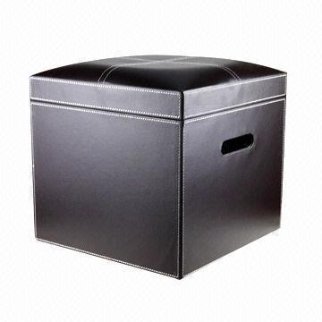 Best 39 x 39 x 39cm Square PU/PVC Leather Storage Ottoman, Available in Various Colors, Set of 2 pieces wholesale