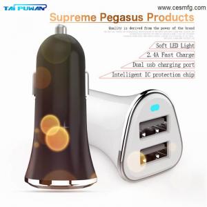 Car Charger USB 2 ports Car Chargers Dual USB 5V 3.4A fast charge Full Compatible safe Cell Phone Car Charging