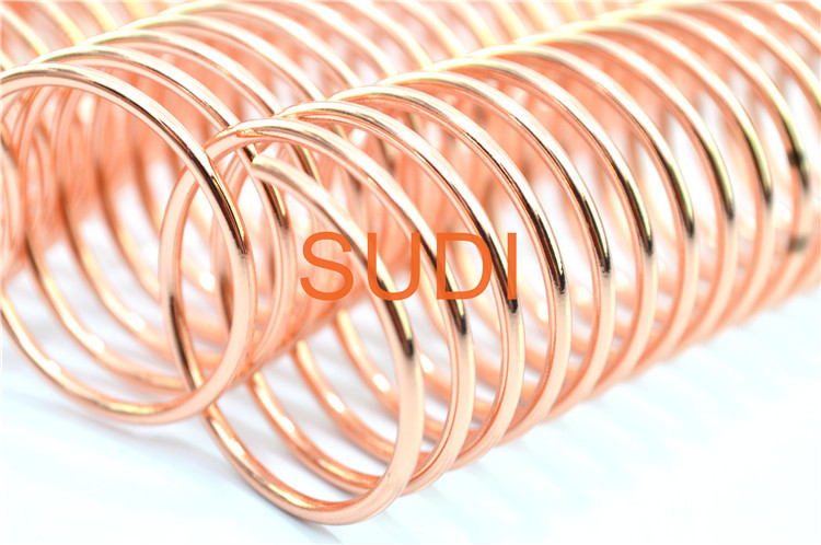 China Metallic Colors 11.1mm 7/16 Inch Metal Spiral Binding Coils on sale