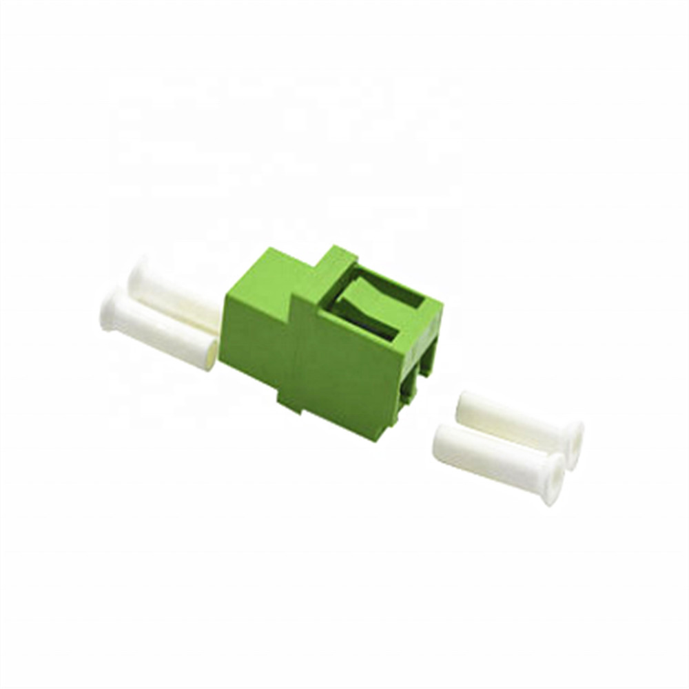 China PC ABS Shell LC To LC Coupler Single Mode Green For FTTH FTTB FTTX Network on sale