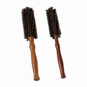 China Hair brushes, made of wood and high temperature resistance pure boar bristles on sale