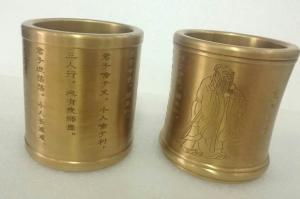 China Confucius pencil vase ,bronze art craft gift ,Height:10cm on sale