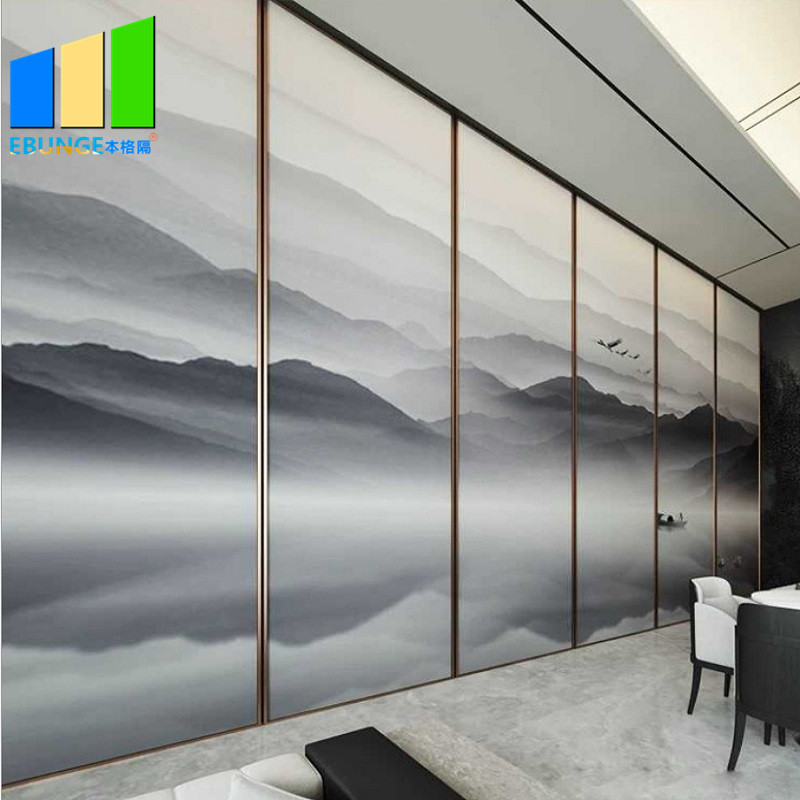 Best 65mm Thickness Wood Folding Partition Walls Room Divider With Aluminum Frame wholesale