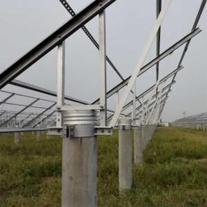 China Silver SS304 SS316 Solar Panel Mounting Brackets Ground Mounted Solar Structure on sale